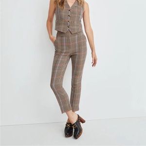 Veronica Beard Montlake houndstooth tweed kick-flare pants NWT